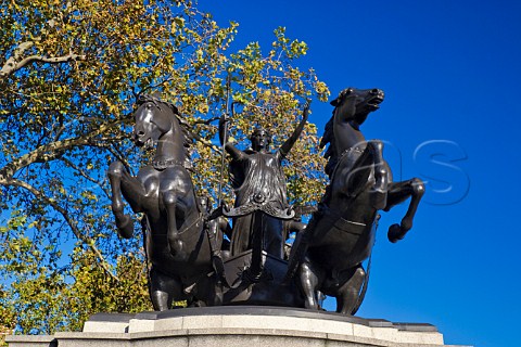 Statue of Boadicea near the Houses of Parliament London
