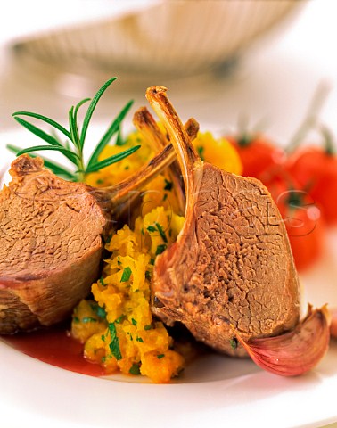 Lamb chops with mashed swede
