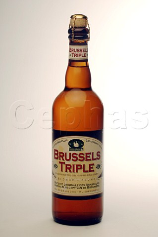 Bottle of Brussels Triple beer Belgium
