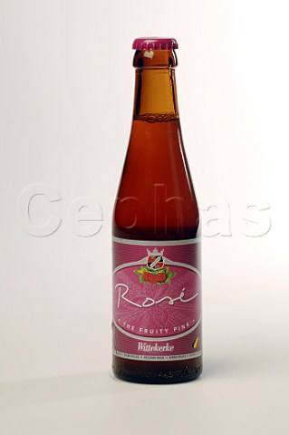 Bottle of Ros fruity pink beer Belgium