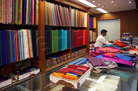 Silks for sale inside Pothys textile store  Panagal Park Chennai MadrasTamil Nadu India