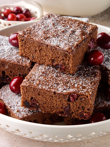 Cranberry and chocolate brownies