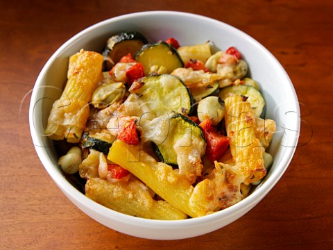 Pasta and courgette bake
