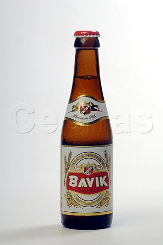 Bottle of Bavik pilsner beer BavikDe Brabandere Belgium