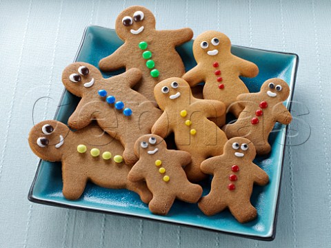 Christmas Plate full of gingerbread men