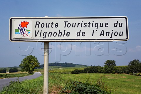 Wine route sign at SouzayChampigny MaineetLoire France SaumurChampigny