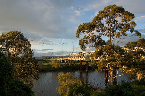 Allen Truss timber bridge over the Hunter River at Morpeth built 1898 New South Wales Australia