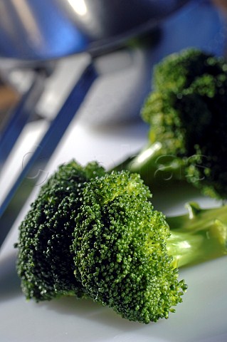 Steamed broccoli florets