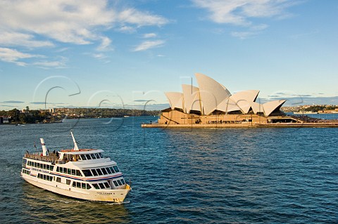 Opera House and tour boat Sydney New South Wales Australia