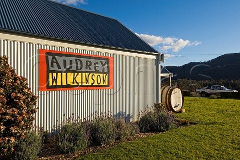 Sign outside Audrey Wilkinson winery Lower Hunter Valley New South Wales Australia