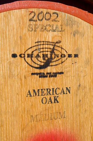 Oak barrel at Allandale Winery Lower Hunter Valley New South Wales Australia
