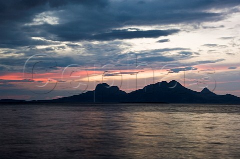 Landegode Island at sunset Bod Norway