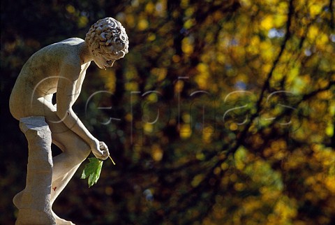Small statue in Parc Monceau Paris France