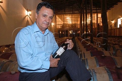 Mario Geisse in barrel cellar of Casa Silva winery Colchagua Chile