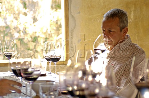 Roberto De La Mota tasting his Malbec   Mendel Wines Mendoza Argentina