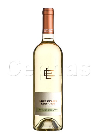 Bottle of Luis Felipe Edwards Sauvignon Blanc wine Colchagua Valley Chile Rapel