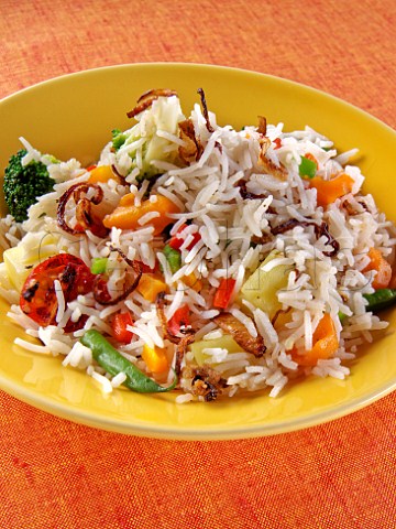 Plate of Kashmiri vegetable rice