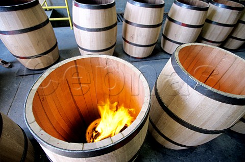 Toasting barrels at Fetzer Winery California USA