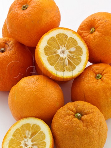 Seville oranges whole and halved
