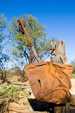 Old water bucket at Well 6 Canning Stock Route Western Australia