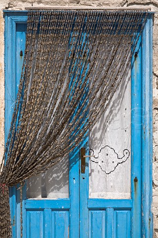 Screened doorway Levanzo Levanzo Island Sicily Italy