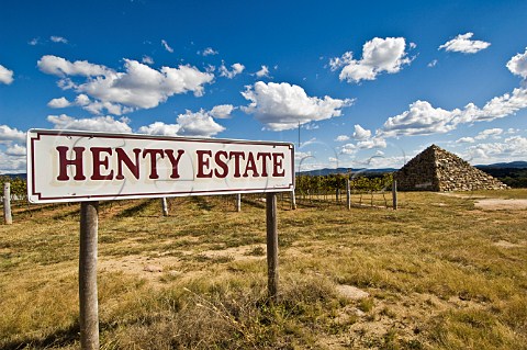 Henty Estate sign Granite Belt Ballandean Queensland Australia