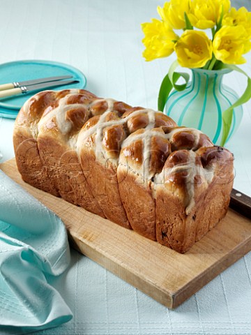 Easter hot cross loaf