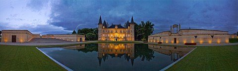 180 view of Chteau PichonLonguevilleBaron and its chais at dusk  Pauillac Gironde France Pauillac  Bordeaux