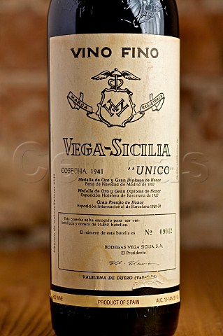 Bottle of Vega Sicilia Unico 1941 Valbuena del Duero Castilla y Len Spain Ribera del Duero