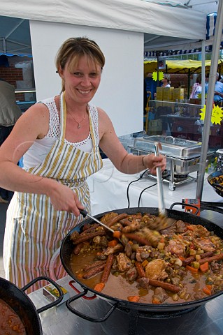 Cooking stew at the openair market Niort DeuxSvres France
