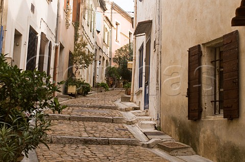 Cobbled side street Arles Provence France