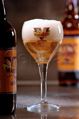 Glass of Malheur Belgian beer