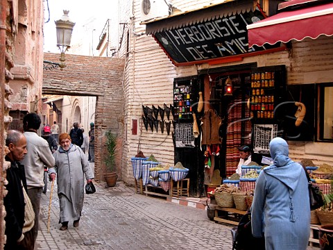 Herb shop in Marrakech souk Morocco