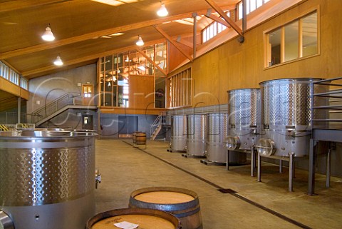 Stainless steel tanks in PennerAsh Winery Newberg Oregon USA  Willamette Valley