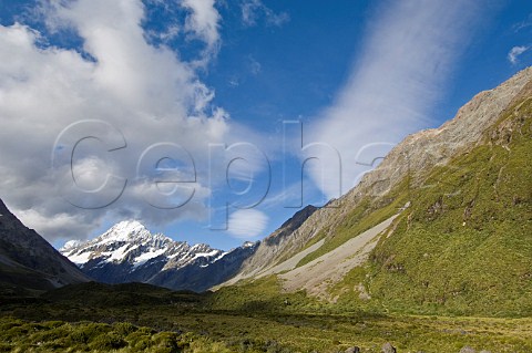 Mt Cook and Hooker River Mt Cook  Aoraki National Park South Island New Zealand