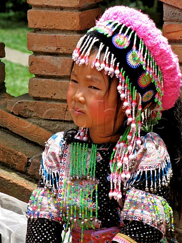 Young girl from ethnic hill tribe Thailand