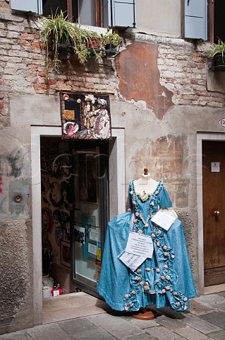 Mannequin outside a mask and costume shop Cannaregio Venice Italy