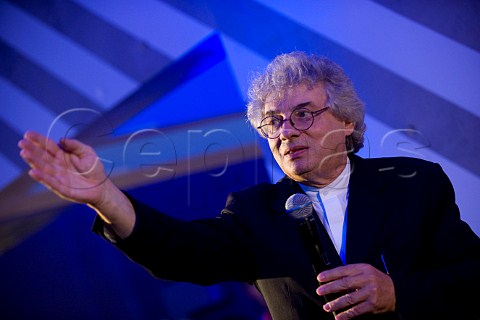 Mario Botta architect at the inauguration of the new winery at Chteau Faugres  StEtiennedeLisse near Saintmilion Gironde France  Stmilion  Bordeaux