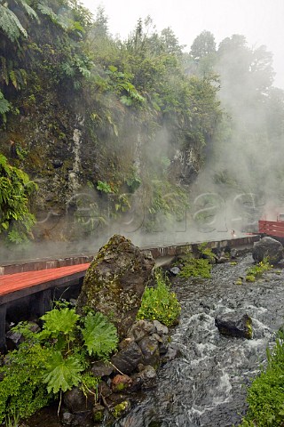 Geometricas Hot Springs in the Villarrica National Park Araucania Chile