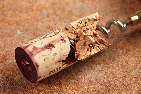 Corkscrew with broken cork