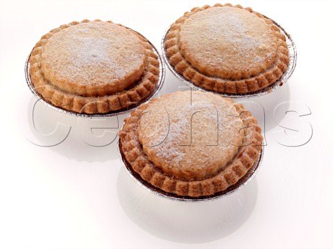 A individual apple pies on a white background