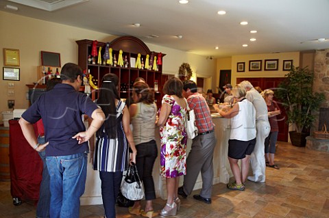 Tourists in the tasting room of Breaux Vineyards Purcellville Virginia USA