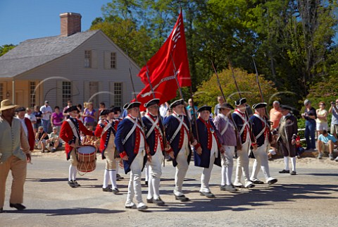 Historical reenactment in Colonial Williamsburg Virginia USA