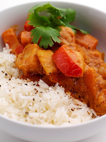 African peanut stew and rice vegetarian main meals