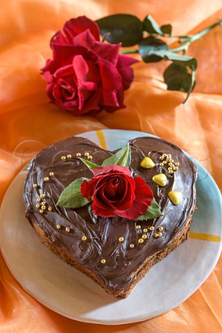 Heartshaped chocolate cake of La Cucina di Annalisa Olivola Piemonte Italy