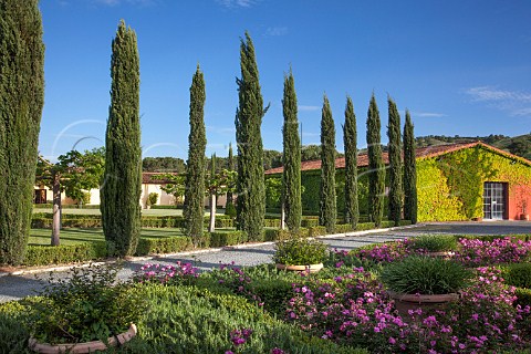 Gardens of Fattoria Le Pupille Istia dOmbrone Grosseto province Tuscany Italy Morellino di Scansano  Southern Maremma
