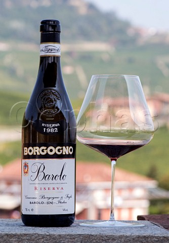 Bottle of 1982 Borgogno Barolo Riserva Barolo Piedmont Italy