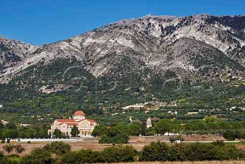 Agios Gerasimos Monastery in the Omala Valley below Mount Aenos Cephalonia Ionian Islands Greece