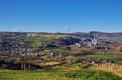 Village of Bradwell and Breedon Hope Cement Works Peak District National Park Derbyshire England