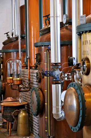 Copper stills in Filliers Distillery  Deinze Belgium